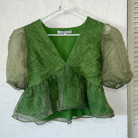 Endless Rose crop top print green size XS - Picture 1 of 6